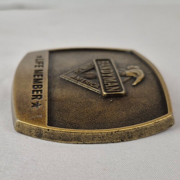 Vintage Handyman Club of America Life Time Member Belt Buckle 1996 Made in USA - Picture 8 of 14